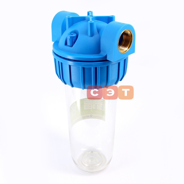 Одинарная прозрачная колба фильтра 10" (Senior) Plus 3P SX 1"